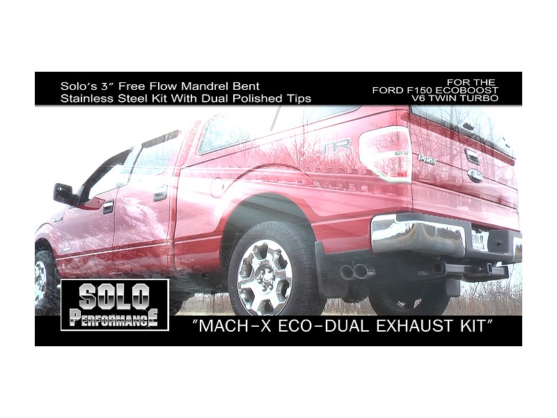2011-2014 Ford F150 V6 Mach-X-Eco-Dual-QT CAT Back Exhaust System