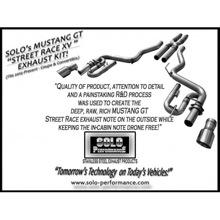 2015-2017 Cat-Back “Street Race XV” Exhaust System 5.0L Ford Mustang GT
