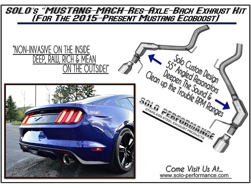 4- -Cyl Axle Back Exhaust Kit Ford Mustang Ecoboost (Coupe)