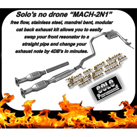 2011-2015 MACH-2N1 CAT Back Exhaust Kit Hyundai Veloster NA (994916-SL)